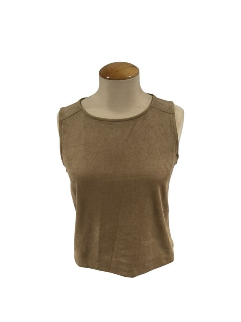 Banana Republic Tan Faux Suede Sleeveless Top - Size S Petite